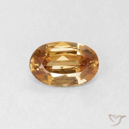0.69ct طبيعي بني ذهبي زركون, بيضوي, VVS-VS