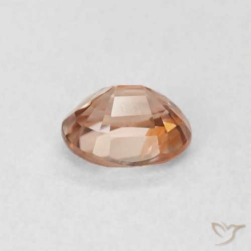 زركون Light Grapefruit Pink طبيعي، بيضوي، 1.00 قيراط، قليلا جدا