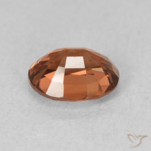 زركون Medium Dark-Orange طبيعي، بيضوي، 0.92 قيراط، VVS-VS