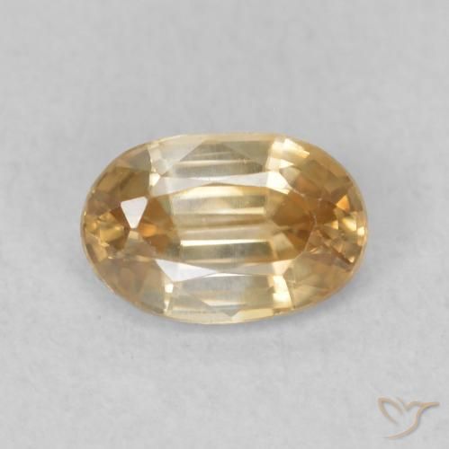 0.71ct طبيعي ذهب زركون, بيضوي, VVS-VS