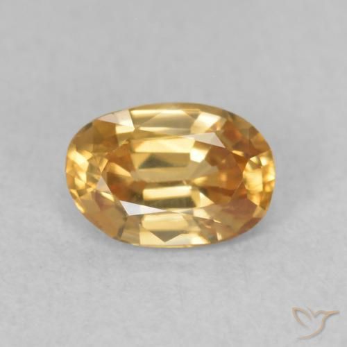 0.66ct طبيعي ذهبى متوسط زركون, بيضوي, VVS-VS