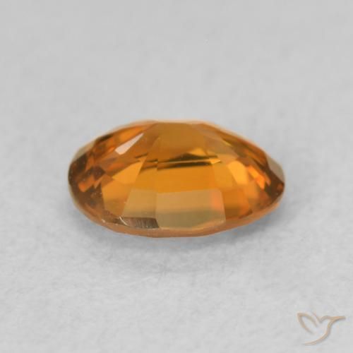 زركون Medium Dark-Orange طبيعي، بيضوي، 0.84 قيراط، VVS-VS