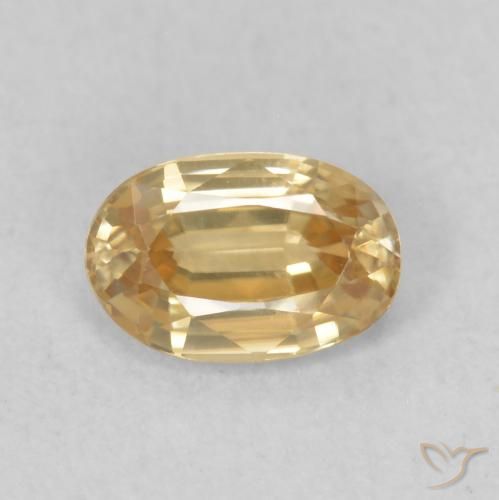 0.68ct طبيعي ذهبى خوخى فاتح زركون, بيضوي, VVS-VS
