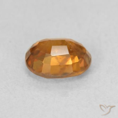 زركون Medium Dark-Orange طبيعي، بيضوي، 1.00 قيراط، قليلا جدا