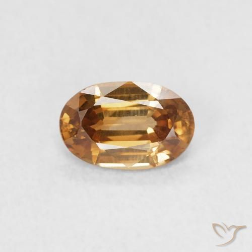0.66ct طبيعي برتقالى صدأ زركون, بيضوي, VVS