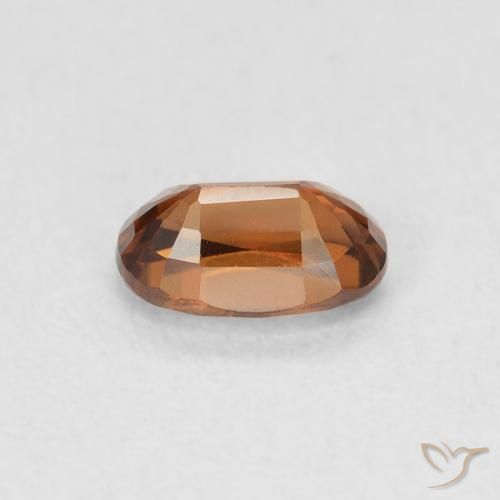 زركون Medium Dark-Orange طبيعي، بيضوي، 0.82 قيراط، VVS