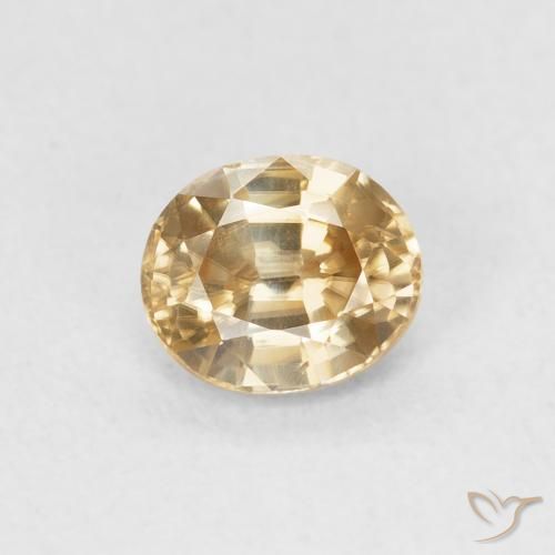 0.91ct طبيعي ذهبي زركون, بيضوي, VVS