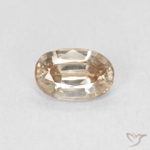 0.73ct طبيعي أصفر فاتح زركون, بيضوي, VVS