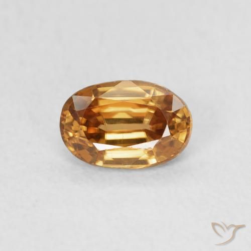 0.69ct طبيعي برتقالى متوسط زركون, بيضوي, VVS-VS