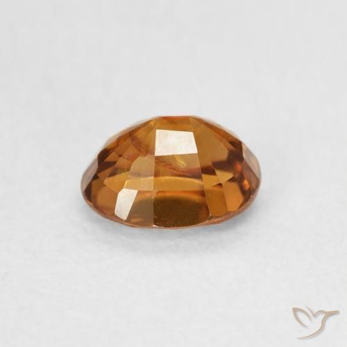 زركون Medium Dark-Orange طبيعي، بيضوي، 1.00 قيراط، قليلا جدا