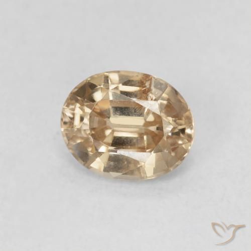 0.98ct طبيعي ذهب زركون, بيضوي, قليلا جدا