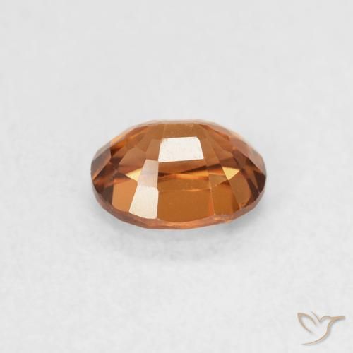 زركون Medium Dark-Orange طبيعي، بيضوي، 0.67 قيراط، VVS