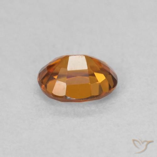 زركون Medium Dark-Orange طبيعي، بيضوي، 0.62 قيراط، VVS