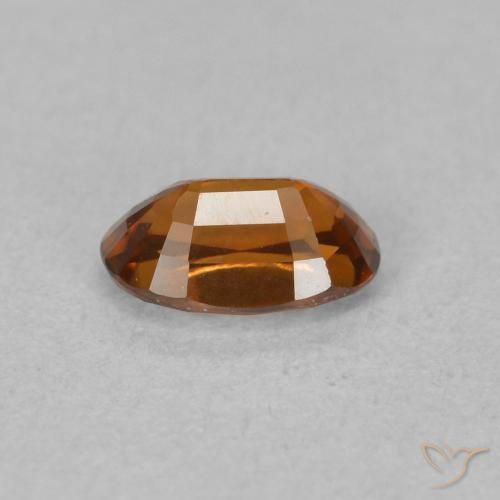 زركون Medium Dark-Orange طبيعي، بيضوي، 0.78 قيراط، VVS
