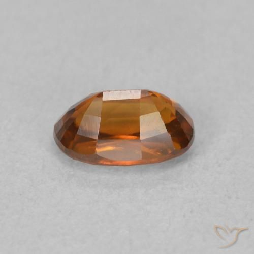 زركون Medium Dark-Orange طبيعي، بيضوي، 0.89 قيراط، VVS