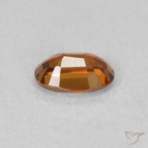زركون Medium Dark-Orange طبيعي، بيضوي، 0.73 قيراط، VVS