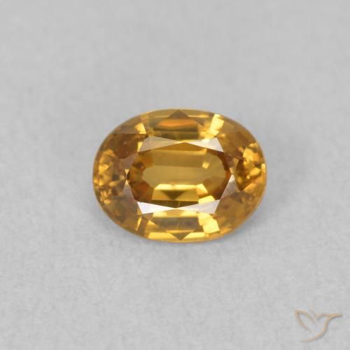 0.55ct طبيعي ذهبى متوسط زركون, بيضوي, VVS