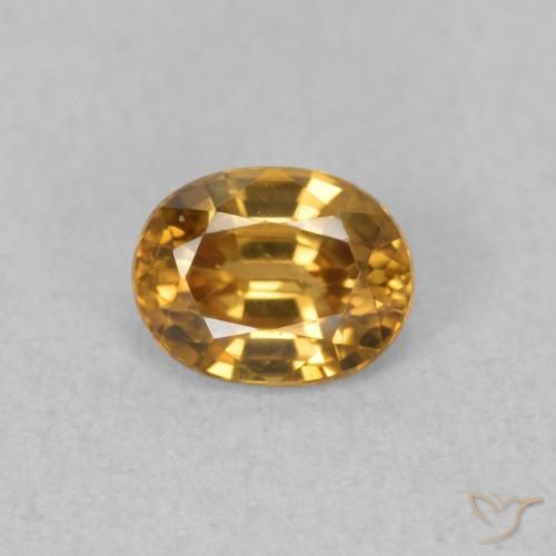 0.65ct طبيعي بني ذهبي زركون, بيضوي, VVS
