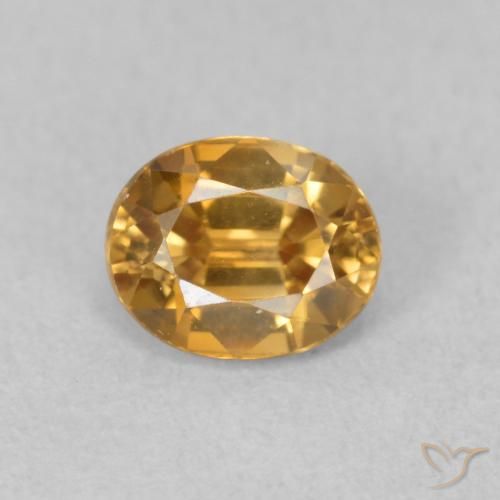 1.16ct طبيعي ذهبى متوسط زركون, بيضوي, VVS