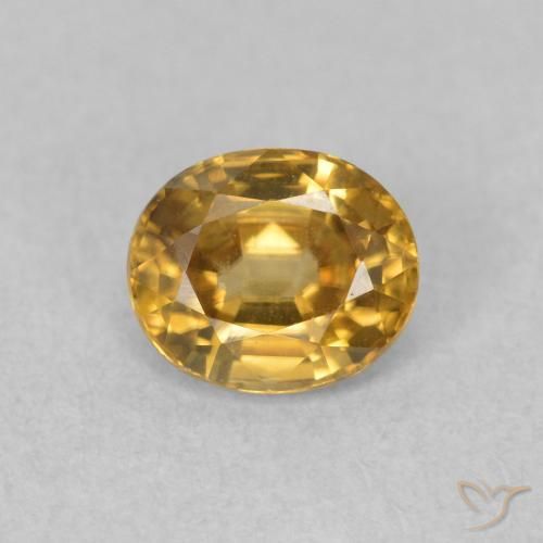 0.92ct طبيعي ذهبي زركون, بيضوي, VVS-VS