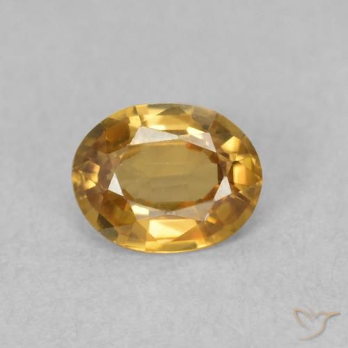 0.75ct طبيعي بني ذهبي زركون, بيضوي, VVS-VS
