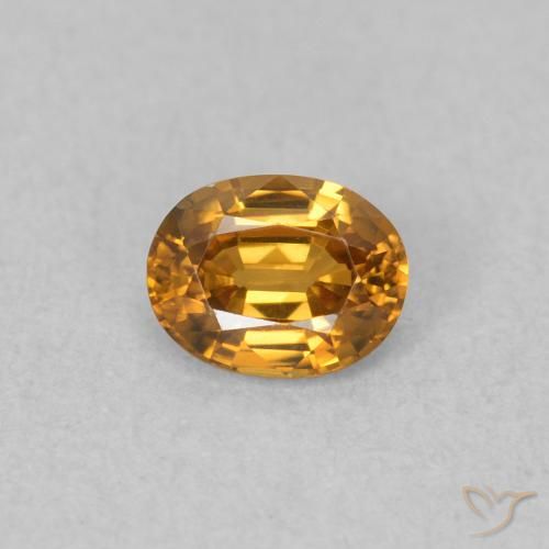 0.65ct طبيعي برتقالى صدأ زركون, بيضوي, VVS