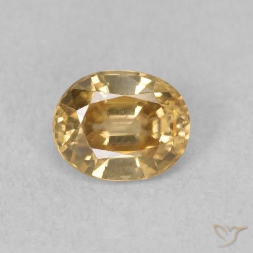0.60ct طبيعي شمبانيا زركون, بيضوي, VVS