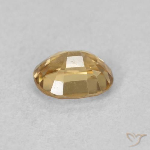 زركون شمبانيا طبيعي، بيضوي، 0.60 قيراط، VVS