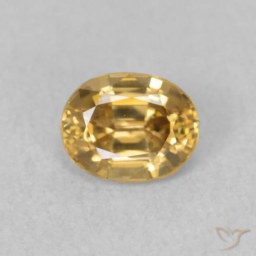 0.63ct طبيعي ذهبي زركون, بيضوي, VVS