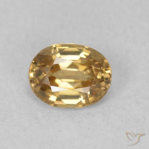 0.63ct طبيعي شمبانيا زركون, بيضوي, VVS