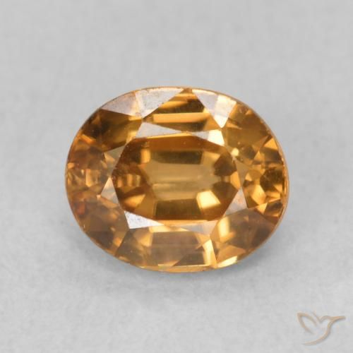 1.02ct طبيعي بنى برتقالى زركون, بيضوي, VVS-VS, Photo A