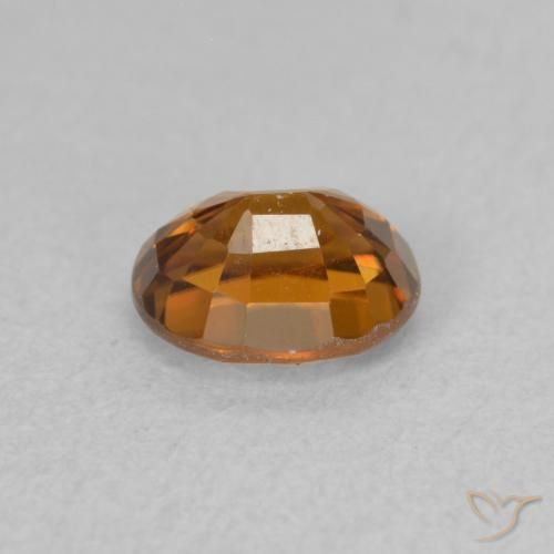 زركون Medium Dark-Orange طبيعي، بيضوي، 1.07 قيراط، VVS