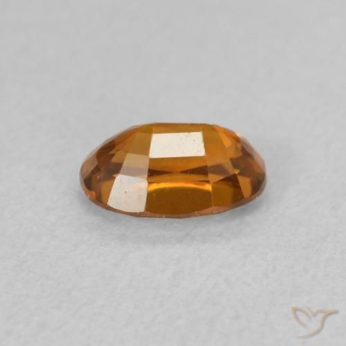 زركون Medium Dark-Orange طبيعي، بيضوي، 0.82 قيراط، VVS