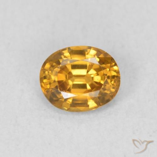0.57ct طبيعي ذهبى داكن زركون, بيضوي, VVS