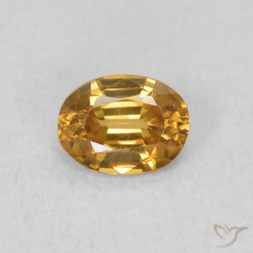 0.57ct طبيعي بني ذهبي زركون, بيضوي, VVS