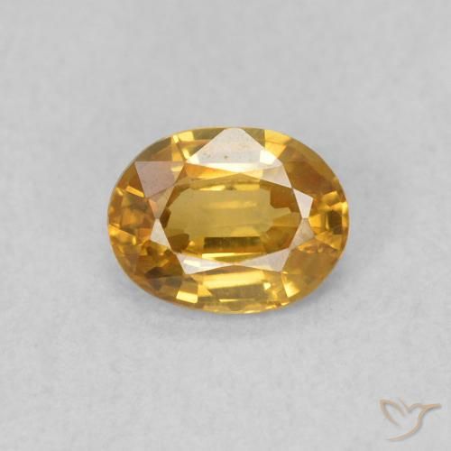 0.55ct طبيعي ذهبي زركون, بيضوي, VVS-VS