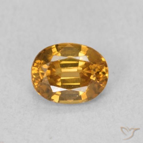 0.63ct طبيعي بني ذهبي زركون, بيضوي, VVS