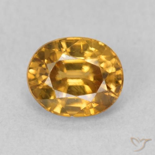 1.07ct طبيعي ذهبي زركون, بيضوي, قليلا جدا