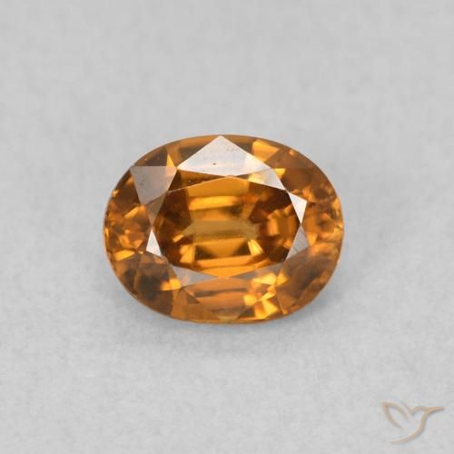 0.60ct طبيعي بني ذهبي زركون, بيضوي, VVS