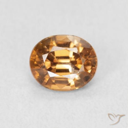 1.11ct طبيعي برتقالى صدأ زركون, بيضوي, قليلا جدا