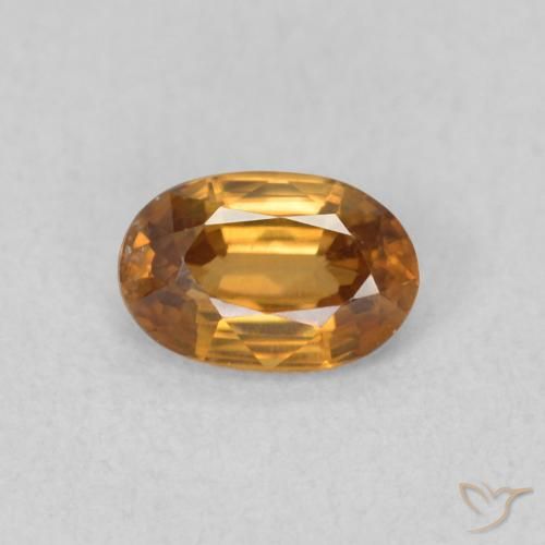 0.70ct طبيعي برتقالى صدأ زركون, بيضوي, VVS-VS, Photo A