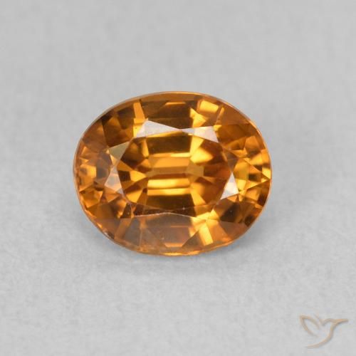 1.06ct طبيعي برتقالى ترابى زركون, بيضوي, VVS-VS, Photo A