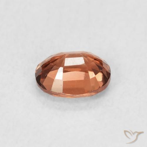زركون Medium Dark-Orange طبيعي، بيضوي، 0.62 قيراط، VVS