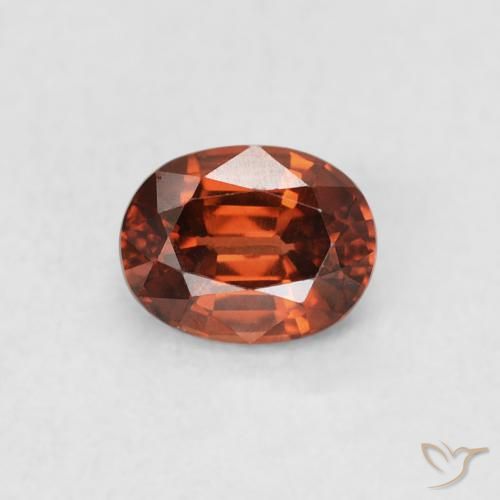 0.66ct طبيعي برتقالى نارى زركون, بيضوي, VVS