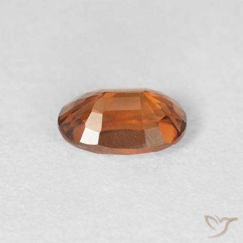 زركون Medium Dark-Orange طبيعي، بيضوي، 0.76 قيراط، VVS