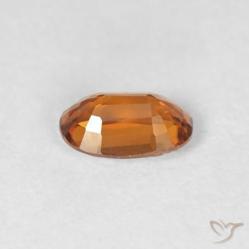 زركون Medium Dark-Orange طبيعي، بيضوي، 0.71 قيراط، VVS