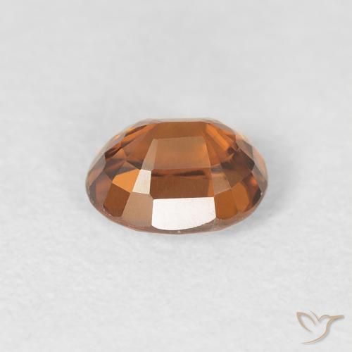 زركون Medium Dark-Orange طبيعي، بيضوي، 1.00 قيراط، VVS-VS