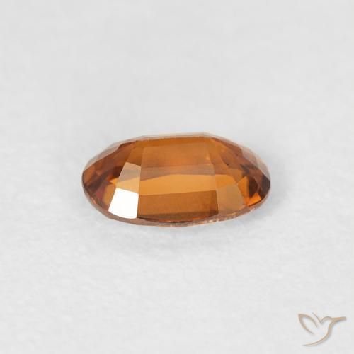 زركون Medium Dark-Orange طبيعي، بيضوي، 0.68 قيراط، VVS-VS