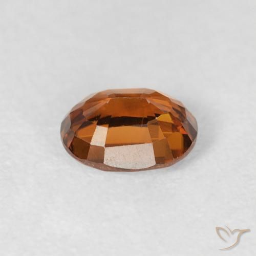 زركون Medium Dark-Orange طبيعي، بيضوي، 0.98 قيراط، VVS-VS