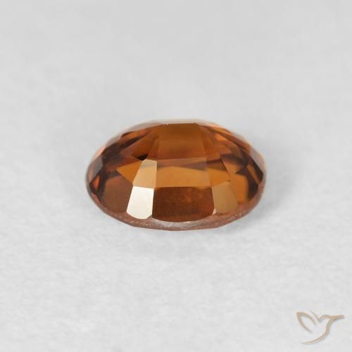 زركون Medium Dark-Orange طبيعي، بيضوي، 1.04 قيراط، قليلا جدا